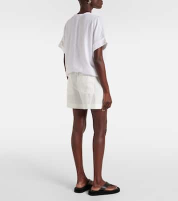 Gathered linen blouse | Vince
