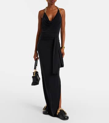 Anthem leather and faux fur clogs | Balmain