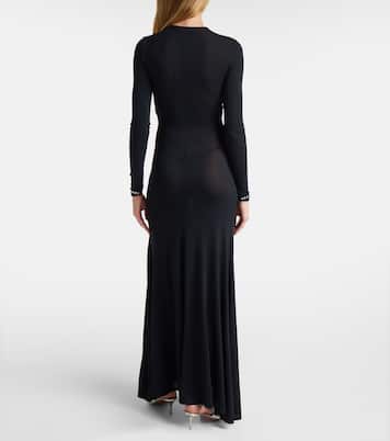 Vestido largo de jersey adornado con aberturas | Rabanne