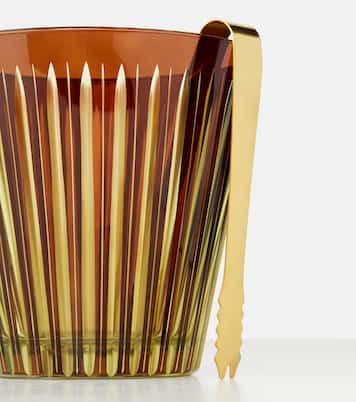 Prism ice bucket and tongs set | L'Objet