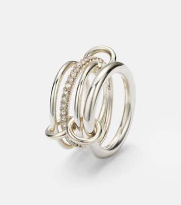 Nimbus sterling silver ring with diamonds | Spinelli Kilcollin