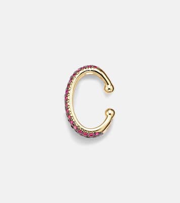 Jumbo 18kt gold ear cuff with rubies | Shay Jewelry