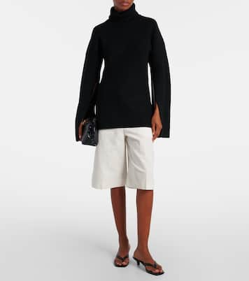 Dolcevita in maglia di lana a coste | Toteme