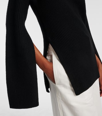 Dolcevita in maglia di lana a coste | Toteme