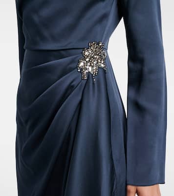 Crystal-embellished satin cady cocktail dress | Erdem