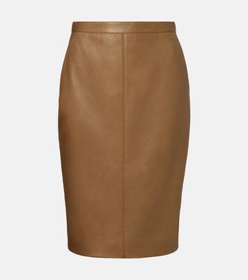 Falda tubo de piel | Saint Laurent