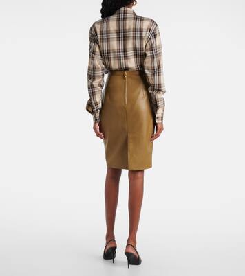 Falda tubo de piel | Saint Laurent