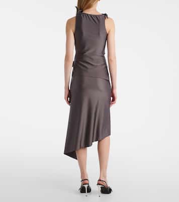 Top asymétrique en satin à fleurs | Coperni
