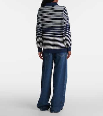 Harlow striped oversized polo sweater | Faithfull