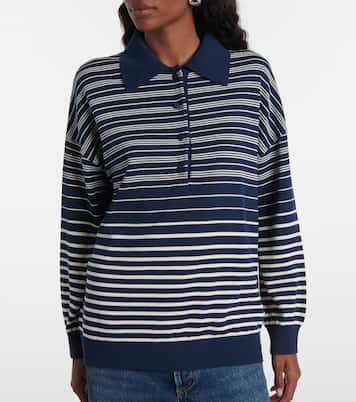 Harlow striped oversized polo sweater | Faithfull