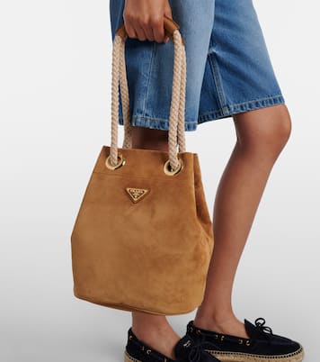 Prada Mariner Small suede bucket bag | Prada