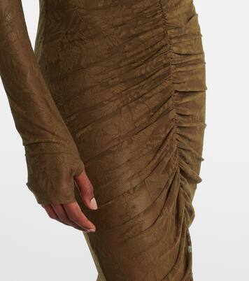 Vestido de fiesta de encaje fruncido | Norma Kamali