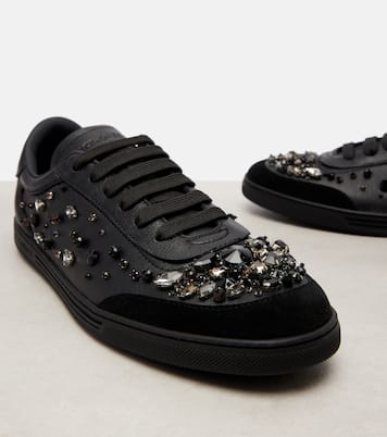 Saint Tropez Light 임벨리시드 레더 스니커즈 | Dolce&Gabbana