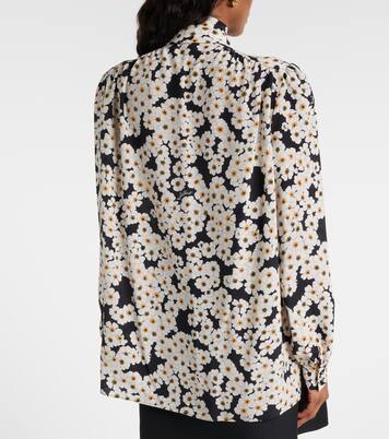 Camisa de satén de seda floral | Valentino