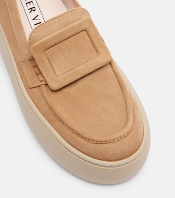 Mocassins Viv' Up à plateforme en daim | Roger Vivier
