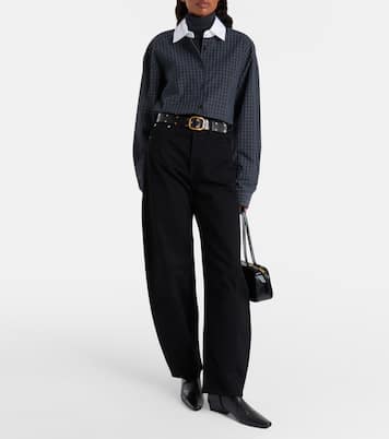 Luna Pieced mid-rise barrel-leg jeans | Agolde