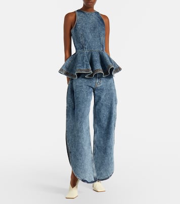 Top aus Denim | Alaïa