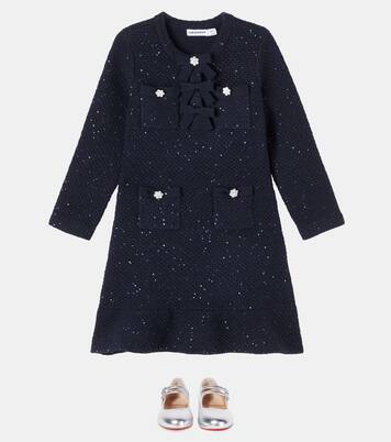 Bow-detail sequined dress | Self-Portrait Kids