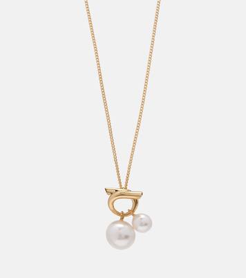 Faux pearl pendant necklace | Ferragamo