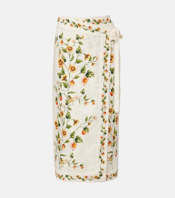 Luna floral linen beach cover-up | Agua by Agua Bendita