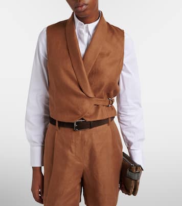 Weste Monili aus Leinen | Brunello Cucinelli