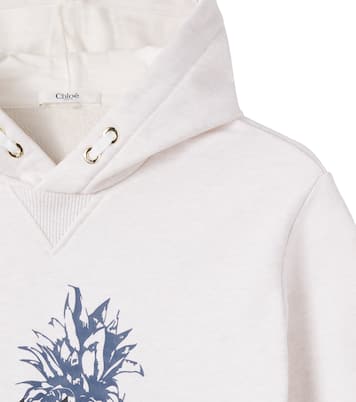 Printed cotton jersey hoodie | Chloé Kids