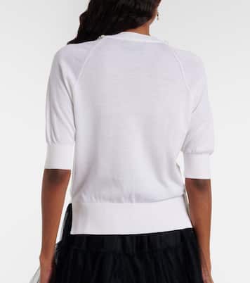 Embellished wool and silk top | Simone Rocha