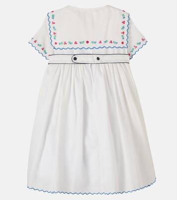 Embroidered linen and cotton dress | Pepa London