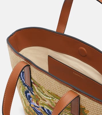 Tote Bag Basket Small mit Leder | Farm Rio