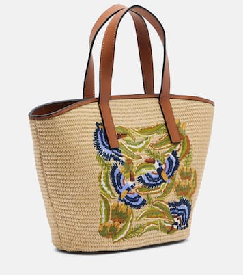 Tote Bag Basket Small mit Leder | Farm Rio