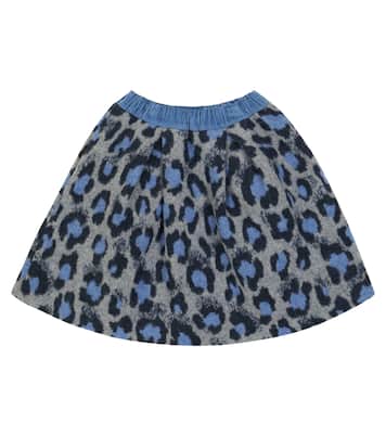 Leopard-print wool and cotton-blend skirt | Paade Mode