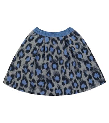 Leopard-print wool and cotton-blend skirt | Paade Mode