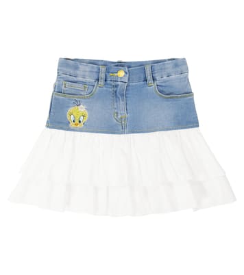 Verzierter Jeansrock | Monnalisa