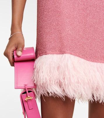 Lumière feather-trimmed minidress | Oséree
