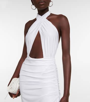 Cutout halterneck midi dress | Norma Kamali