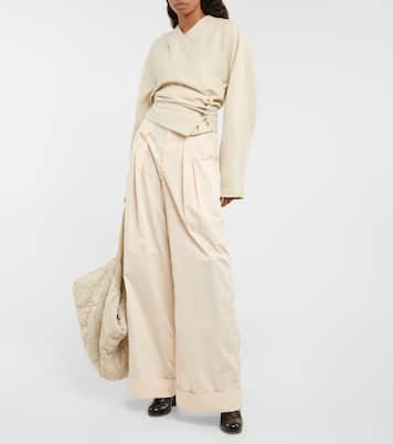 Pantalones anchos de popelín de algodón | Lemaire