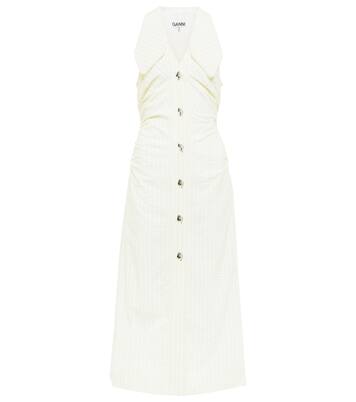 Abito midi in seersucker | Ganni