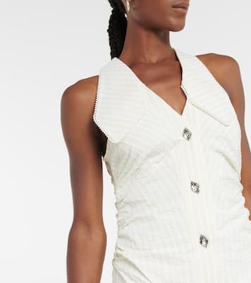 Abito midi in seersucker | Ganni
