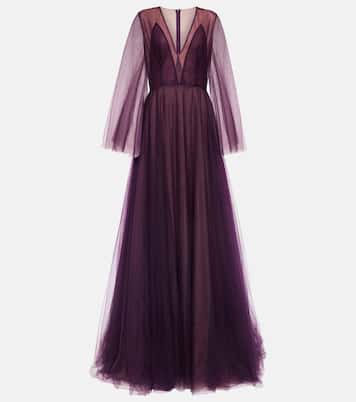 Jolie layered tulle gown | Costarellos