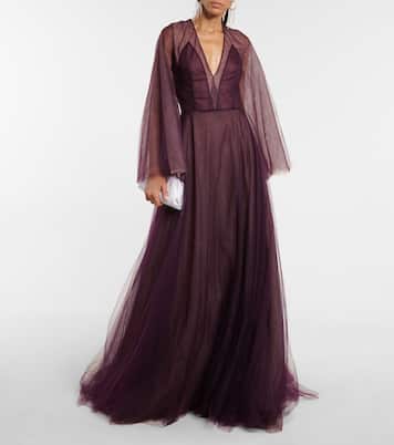 Jolie layered tulle gown | Costarellos