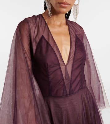 Jolie layered tulle gown | Costarellos