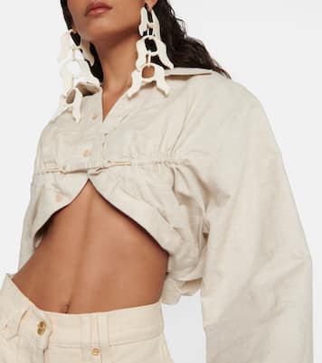 Top La chemise Machou in cotone e lino | Jacquemus