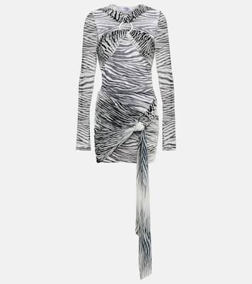 Fran zebra-print tulle minidress | The Attico