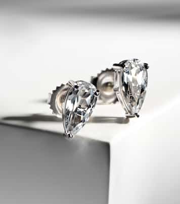 Ayda 14kt gold stud earrings with topaz | Suzanne Kalan