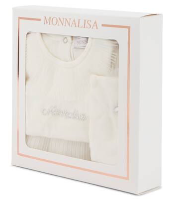Bébé – Ensemble body, jupe et bandeau en coton | Monnalisa