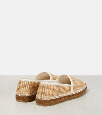 Brie Flat logo raffia espadrilles | Jimmy Choo