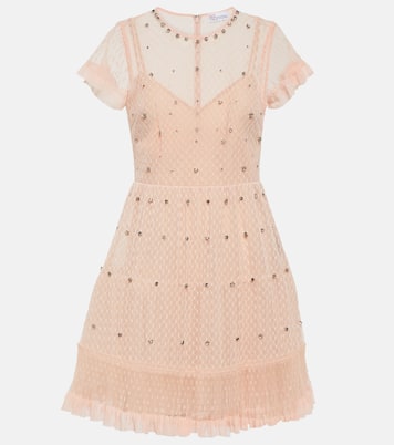 Embellished point d’esprit tulle minidress | REDValentino