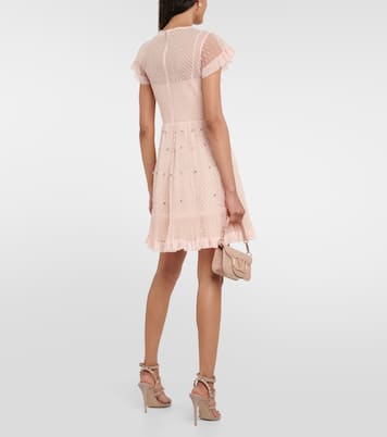 Embellished point d’esprit tulle minidress | REDValentino