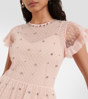 Embellished point d’esprit tulle minidress | REDValentino