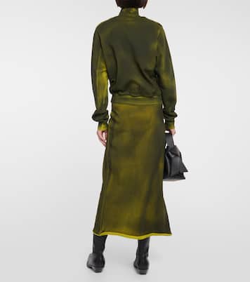 Zipped cotton fleece sweatshirt | Acne Studios